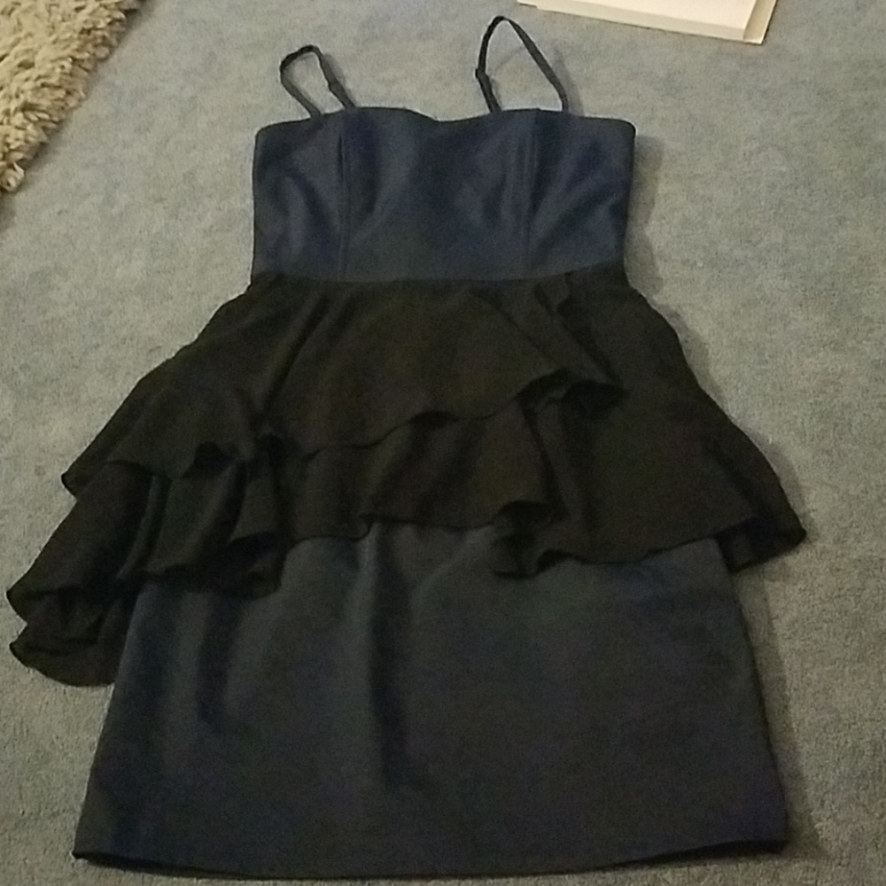 Black and Blue Pencil Dress